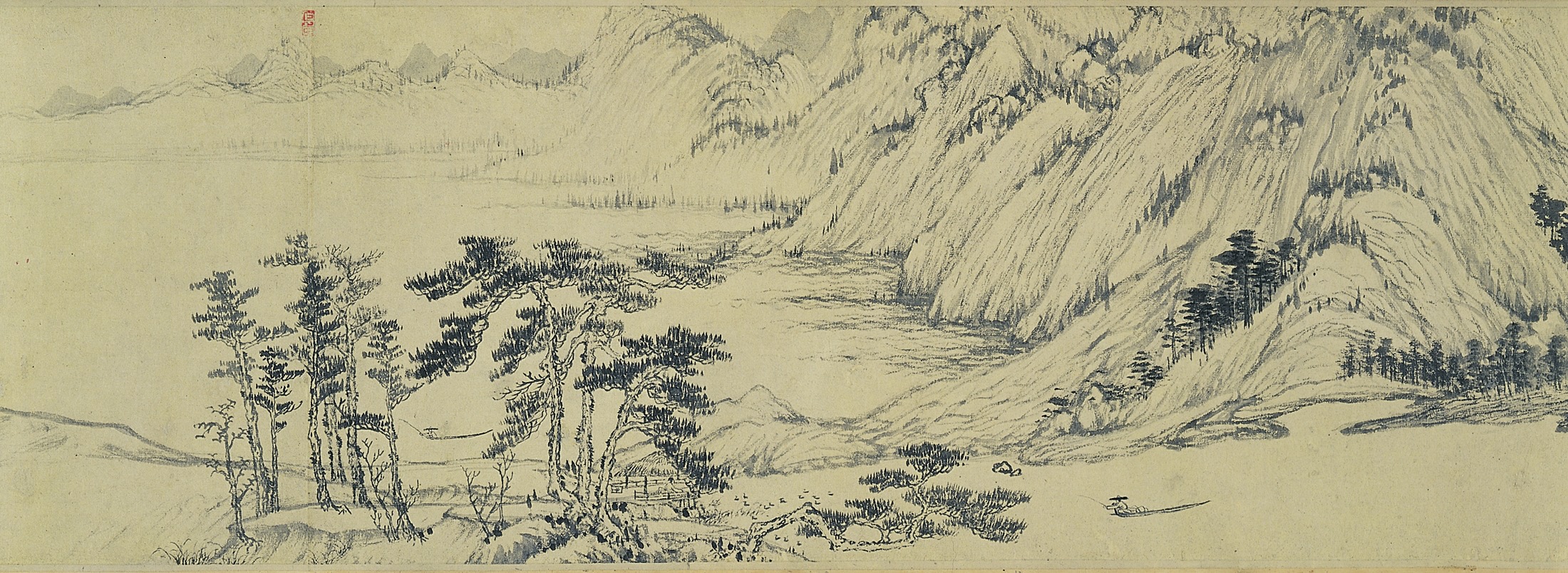 Ink landscape from Dwelling in the Fuchun Mountains by Huang Gongwang
